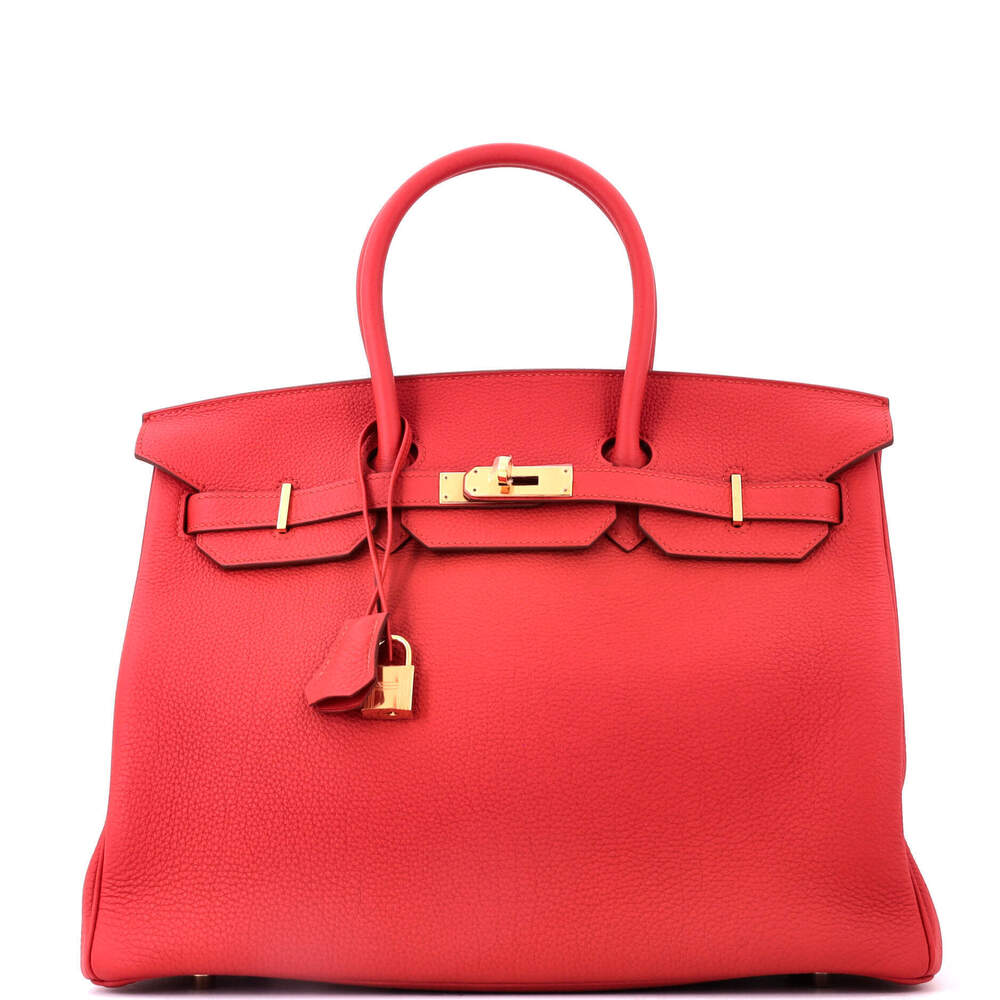 Hermes Birkin 35 Red Togo with Gold Hardware